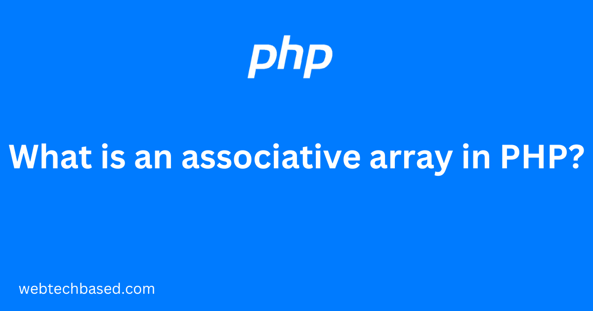 associative array in PHP
